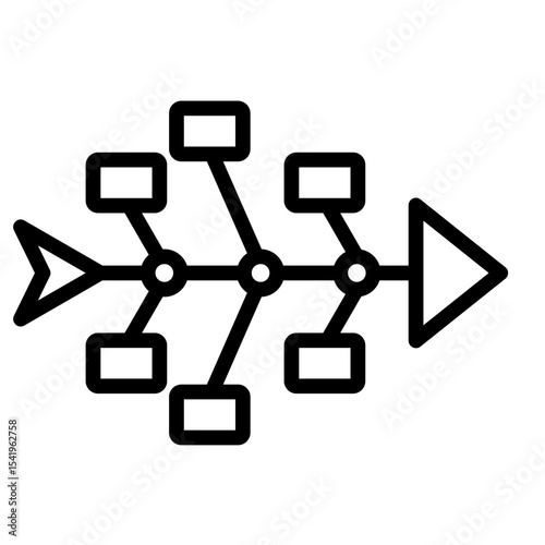 Effect Diagram  Icon Element For Design	