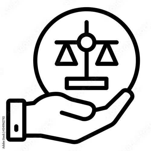 Balance Scale  Icon Element For Design	