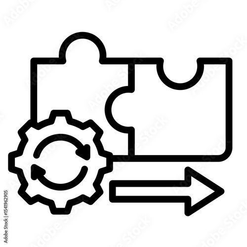 Process Integration  Icon Element For Design	