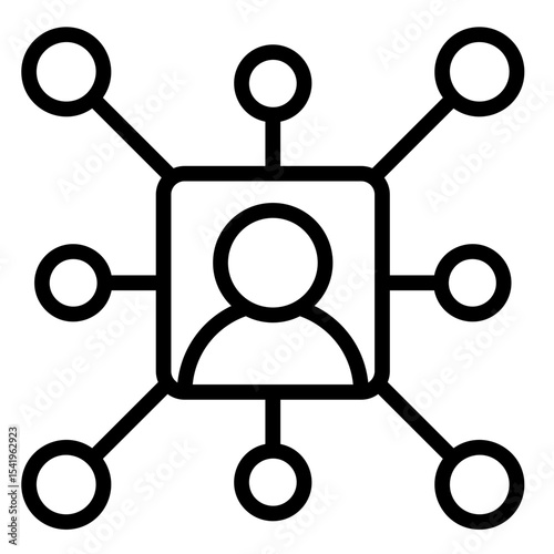Stakeholder Network  Icon Element For Design	
