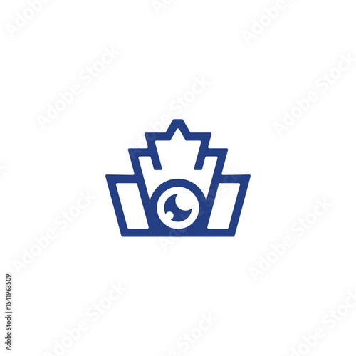 crown camera lens logo design