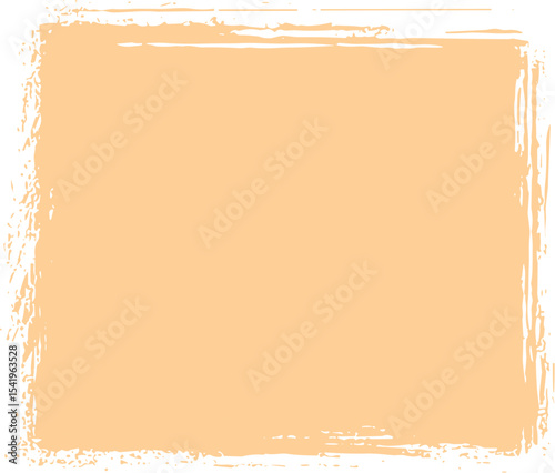 Grunge Textured Peach Square Frame with Painted Border Edges