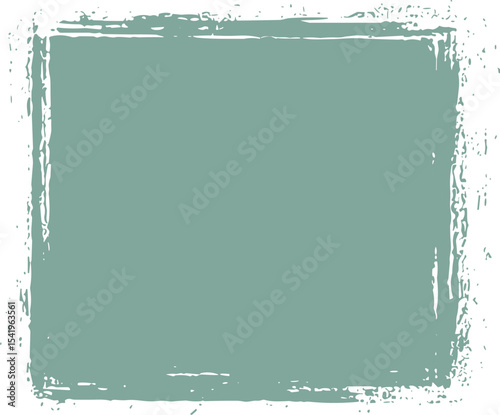 Distressed Aquamarine Square Frame, Textured Background