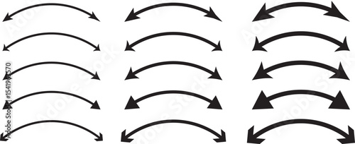 Curved line with two side arrow, Semicircular curved, direction, app and logo design, blue arrow icon, Two side arrow icon vector on white background,
