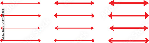 set off Dual semi circle arrow Black, red, stock pointer, direction, app and logo design, blue arrow icon, Two side arrow icon vector on white background,

