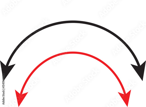 Dual sided arrow Vector in red color, red, stock pointer, direction, app and logo design, blue arrow icon, Two side arrow icon vector on white background,

