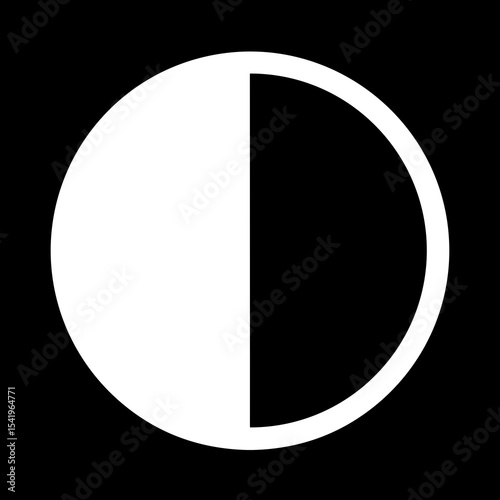 First Quarter Moon Symbol