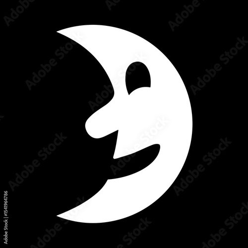 First Quarter Moon with Face