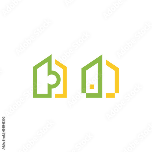 abstract simple house logo icon