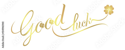 good luck text vector illustration 7