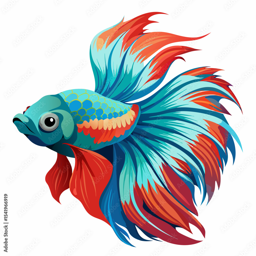 Fototapeta premium illustration of a fish in a circle