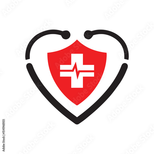 Medical And Fitness Healthcare Icon In Flat Design