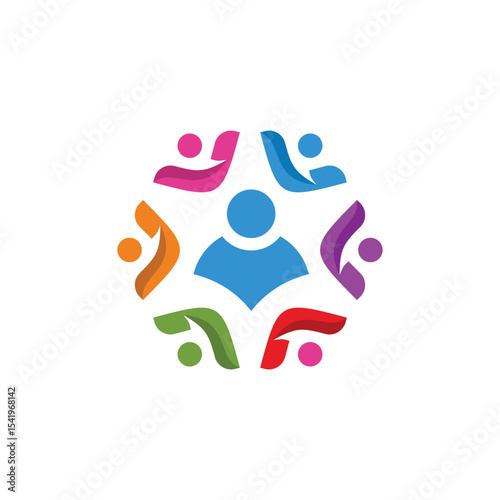people community group logo template