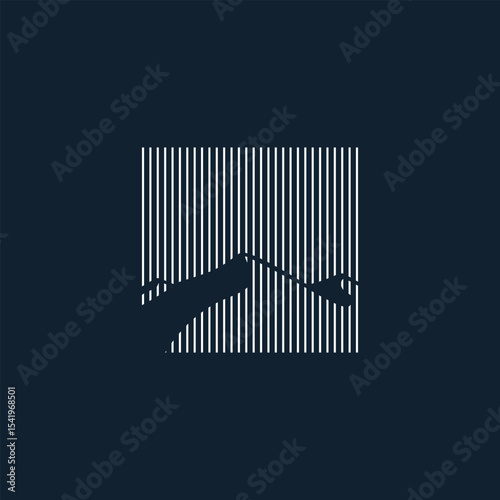 abstract silhouette of mountain logo