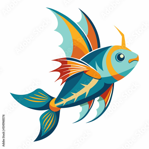 vector illustration of a fish