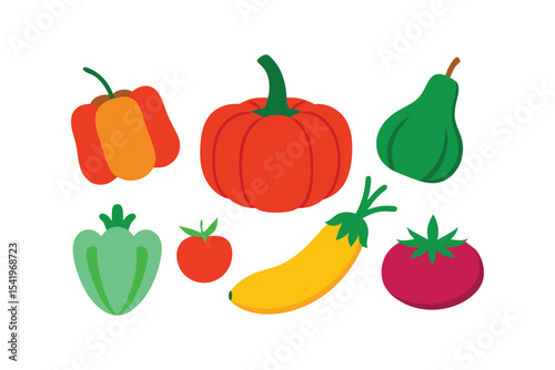 Colorful Fruits and Vegetables Vector Bundle for Healthy Food Designs