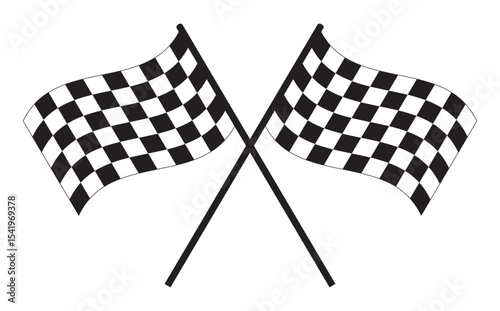  Symmetry crossed checkered caro racing flags sports finish line flag car racing flag simple vector isolated from background