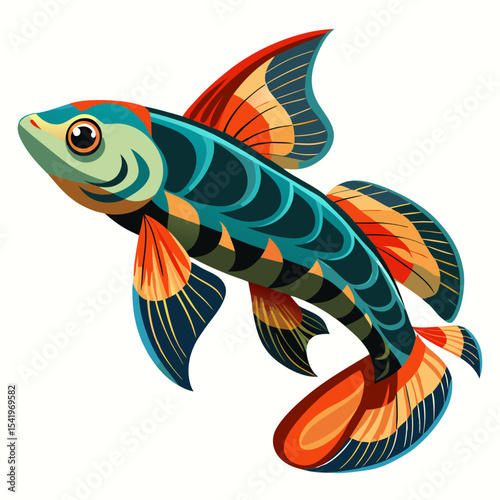 vector illustration of a fish