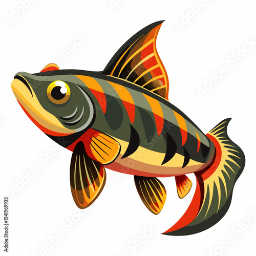 vector illustration of a fish