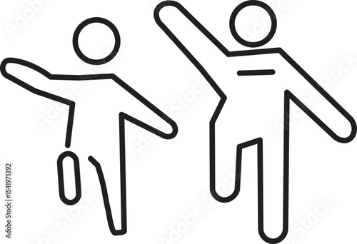 Exercise Fitness Sport people making exercises vector for apps or web training activity.Person flexing biceps. and physical activity awareness content
