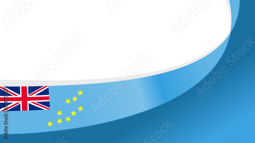 Tableau sur toile Flag of tuvalu ribbon, waving flag