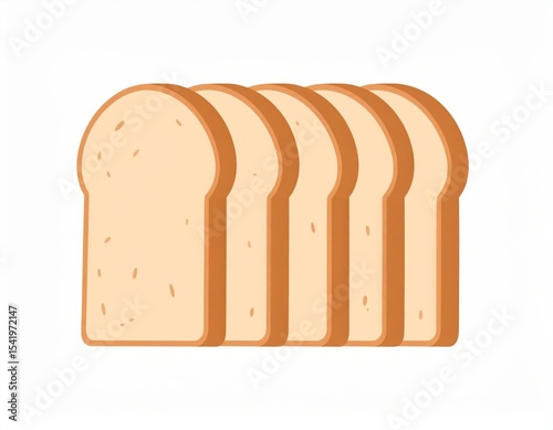 Four Slices Of White Bread