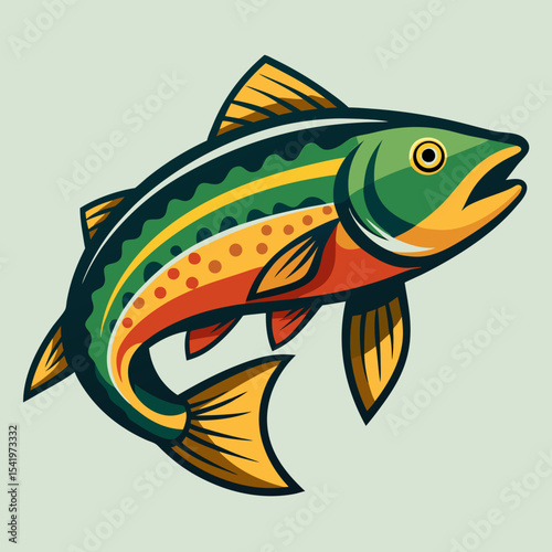 vector illustration of a fish