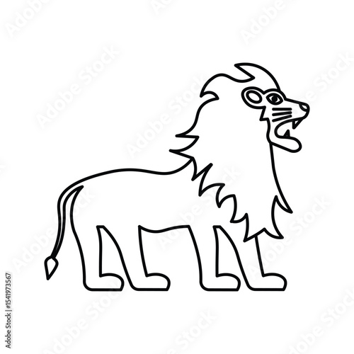 lion icon. isolated vector image for emblem and logo. courage, valor and power symbol.