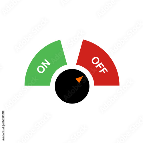 vector on or off symbol data information button concept