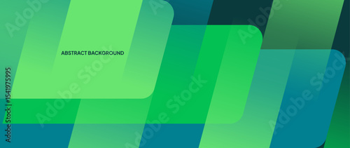 Green abstract geometric shapes on a futuristic concept background. The regular sloping lines create a dynamic petern.