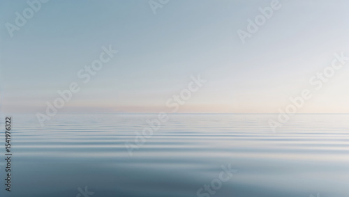 Wallpaper Mural A serene seascape with a soft blue sky meeting the calm water at the horizon line in a minimalist style Torontodigital.ca