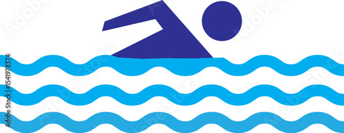 Swimming pool icon vector set. Simple thin line, outline illustration.