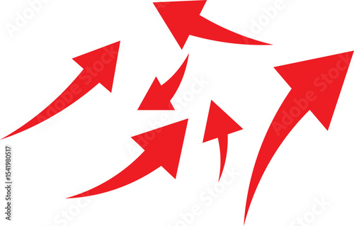 Set of long blue and red curved arrow vactor icons,Two side arrow icon symbol, app and logo design, blue arrow icon, design eps 10,
