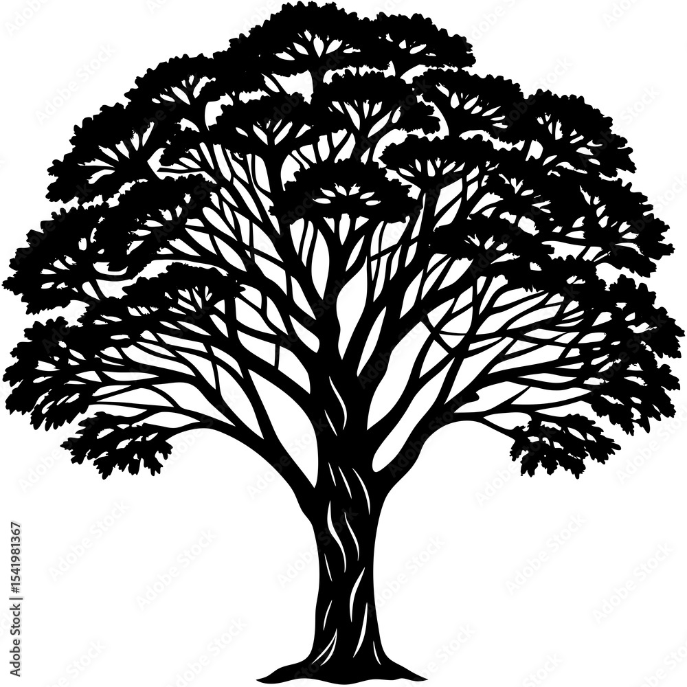 Obraz premium vector tree silhouette