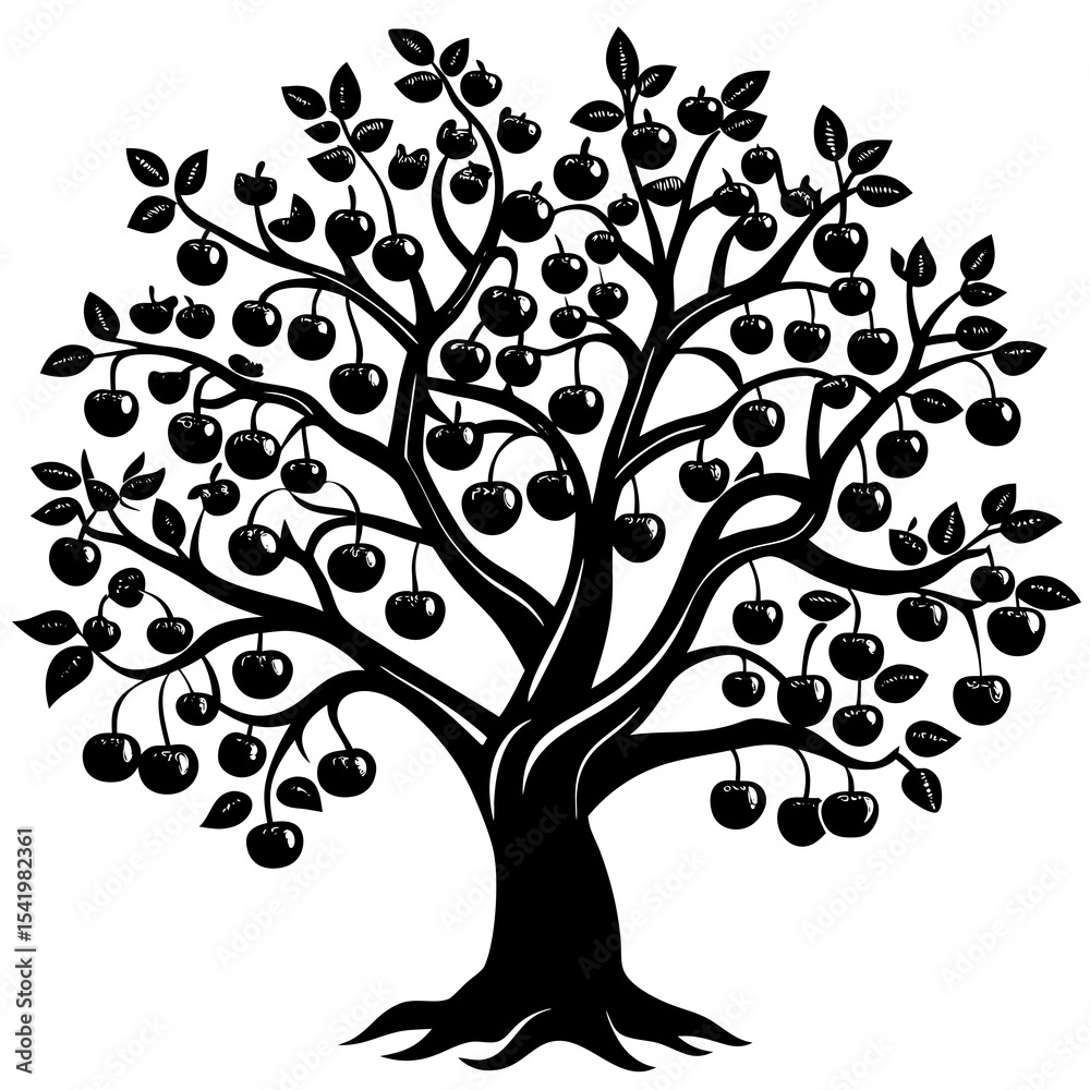 Obraz premium vector tree silhouette