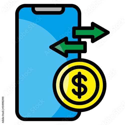 Online Transaction  Icon Element For Design
