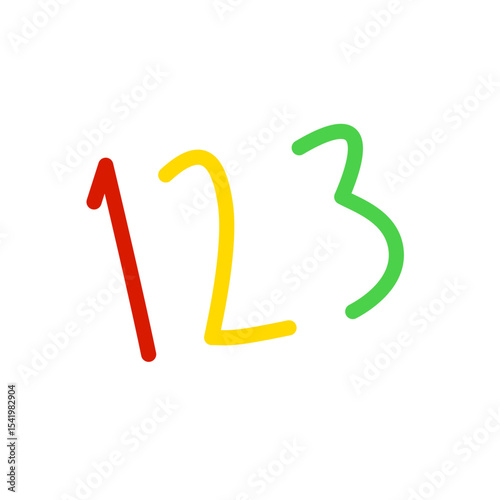 School Numbers Doodles