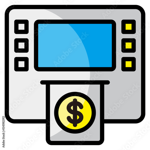 Atm Machine  Icon Element For Design