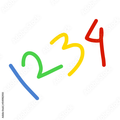 School Numbers Doodles
