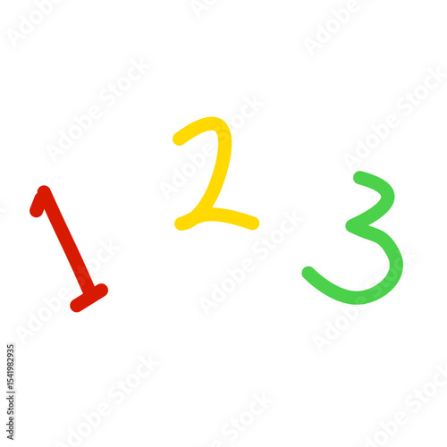 School Numbers Doodles