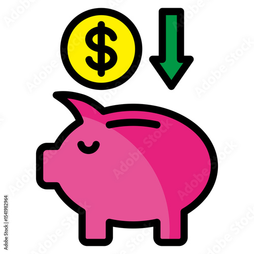 Savings Account  Icon Element For Design