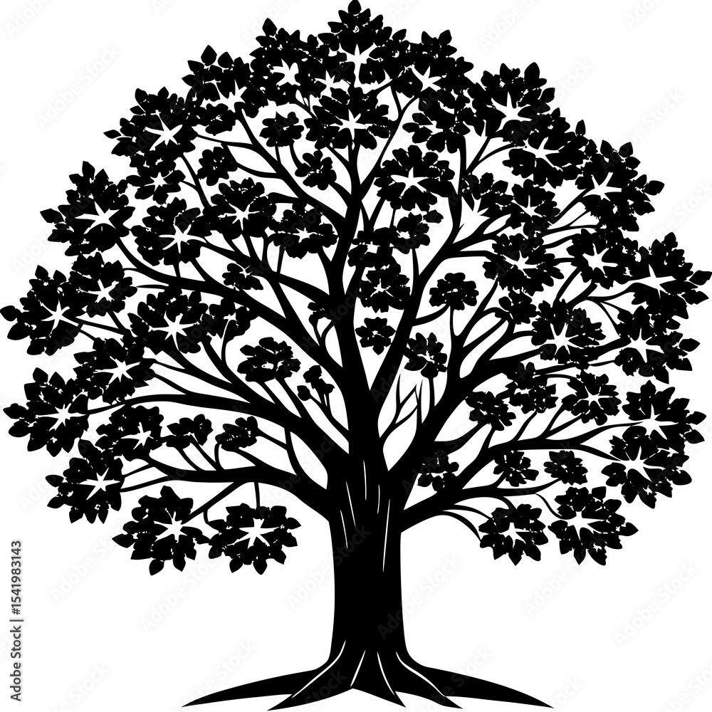 Obraz premium vector tree silhouette