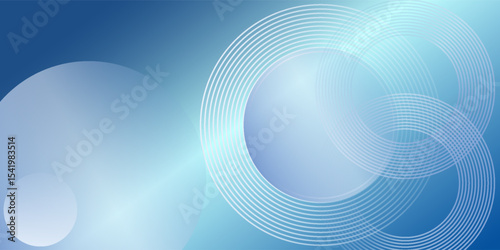 Abstract blue modern background with circle elements. Digital technology concept.