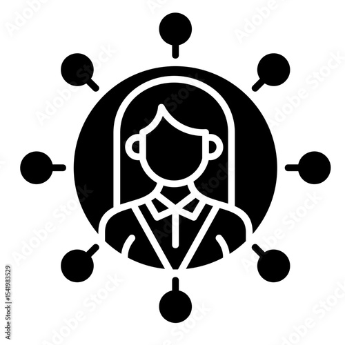 Circle Of Influence  Icon Element For Design	