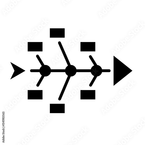 Effect Diagram  Icon Element For Design	