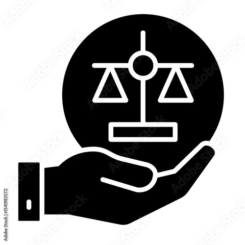 Balance Scale  Icon Element For Design	