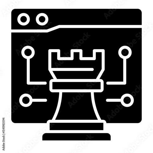 Strategic Web  Icon Element For Design	