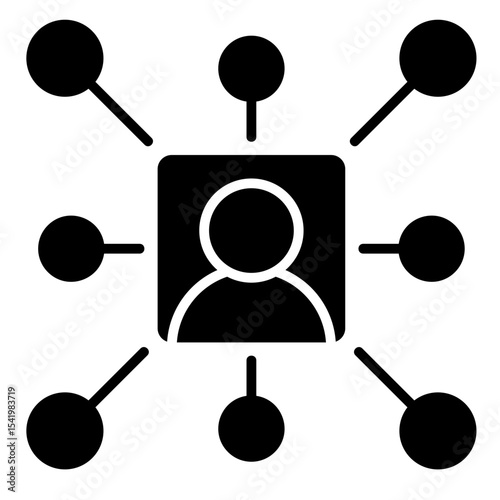 Stakeholder Network  Icon Element For Design	