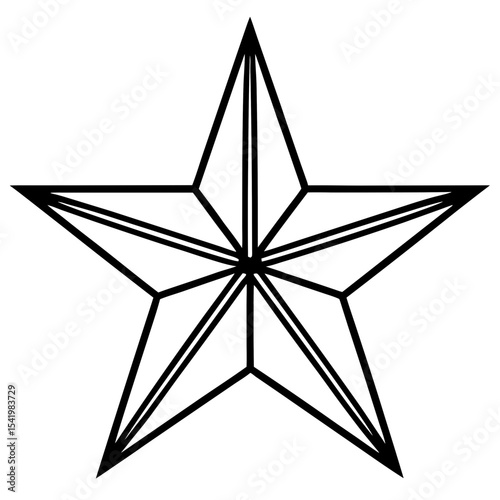 Christmas Star line art vector