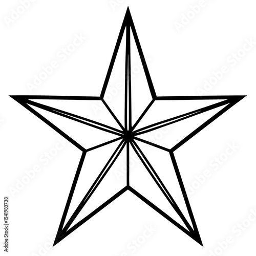 Christmas Star line art vector
